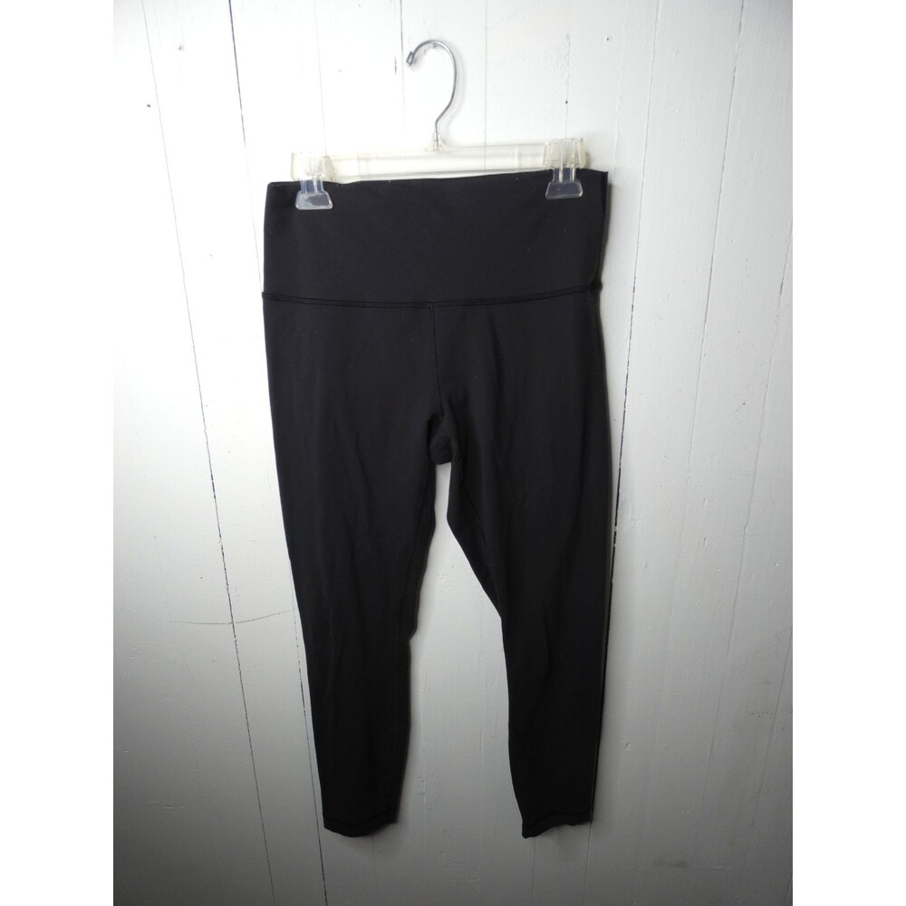 Lululemon Women's 10 Black Cropped Leggings High Rise Wunder Under Stretch